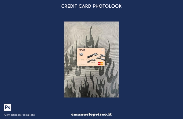 modello frontale photolook mastercard USA SVB Financial Group in stile verificat